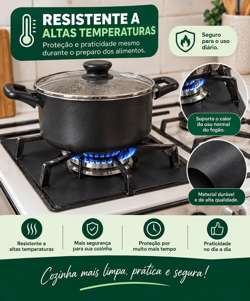 Kit Protetor para Fogão Lavável e Reutilizável | 50% OFF + Frete Grátis 🔥